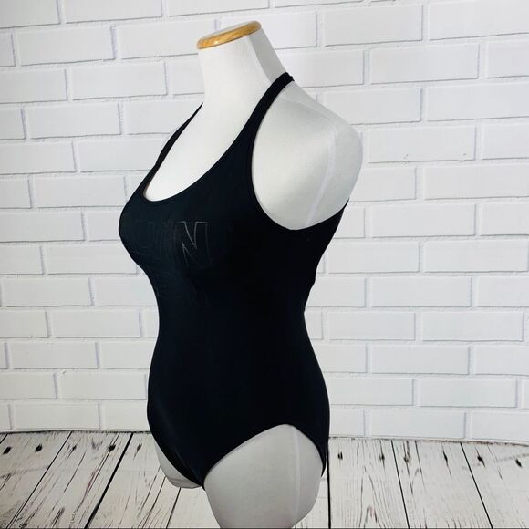 Calvin Klein Black One Piece Swimsuit - Size 6 - Picture 3 of 11